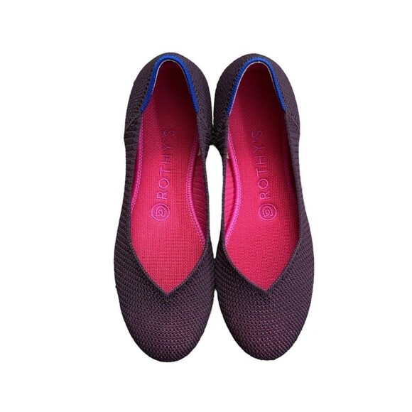 Rothy's The Flats Berry Lattice Stitch Women's Round Toe Retired Color Size 10 - Picture 1 of 8